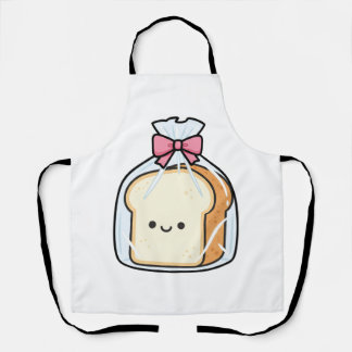 Tablier Illustration de dessin animé mignon kawaii de pain
