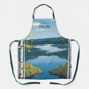 Tablier Illustration de la nature Finlande du texte person