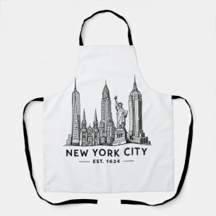 Tablier Illustration de la skyline de NYC avec la Statue d