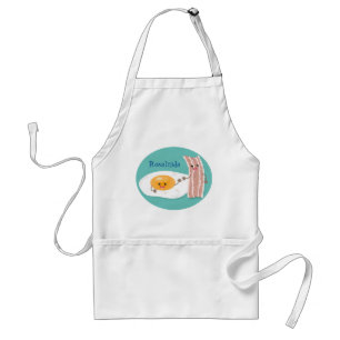 Tablier Illustration de l'oeuf de Cute kawaii et du bacon