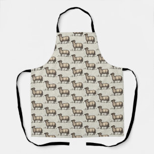 Tablier Illustration de mouton vintage : Art classique de