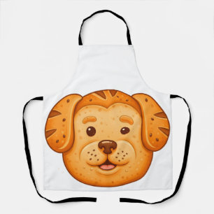 Tablier Illustration de visage de chien en cookie cuit mig