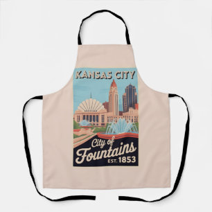 Tablier Illustration de voyage rétro de Kansas City Missou