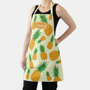 Tablier Illustration du Motif de fruits d'ananas et nom pe