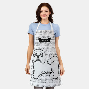 Tablier Illustration et nom de chien de dessin animé Havan