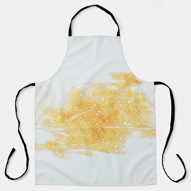 Tablier Illustration jaune et blanche (Recto)