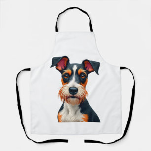 Tablier Illustration Rétro Portrait de Chien Coloré Vintag