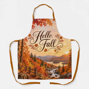Tablier Illustration rustique de la saison d'automne
