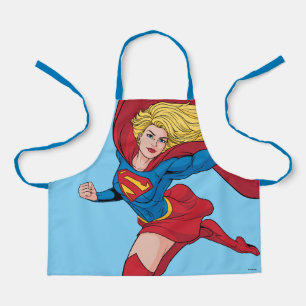 Tablier Illustration Supergirl volant vers le haut