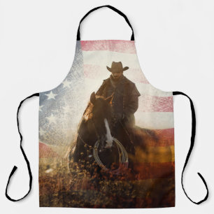 Tablier Image de cowboy du Jour de l'Indépendance.