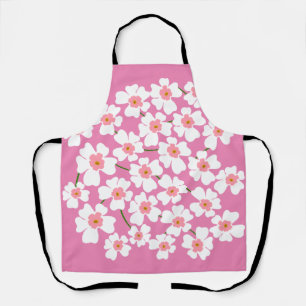 Tablier Imaginaire blanc et rose