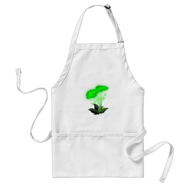 Tablier Imaginaire Chanterelle Champignon vert brillant (Devant)