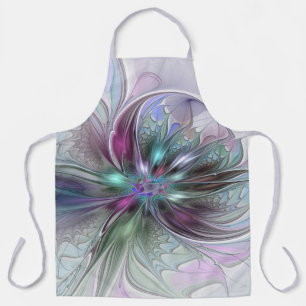 Tablier Imaginaire coloré Abstrait Fleur fractale moderne