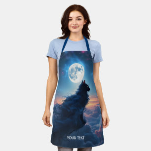Tablier Imaginaire Cute Cat Moon Nuages
