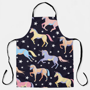 Tablier Imaginaire Unicorne foncé : Magique Sans Seamless.