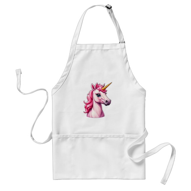 Tablier Imaginaire Unicorne rose (Devant)