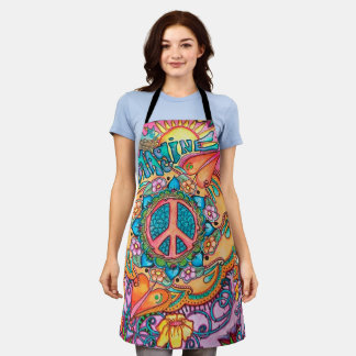 Tablier Imaginez l'hippie de la paix