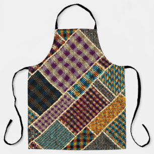 Tablier Imitation du motif de patchwork indien avec textur