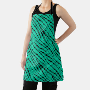 Tablier Impression abstraite de tigre turquoise vert