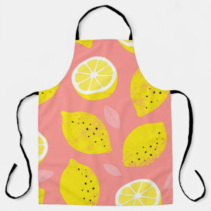 Tablier Impression de citron, motif d'été brillant et tran