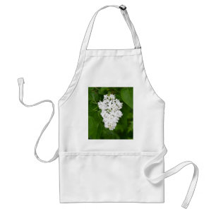 Tablier Impression de fleurs lilas de printemps blanches