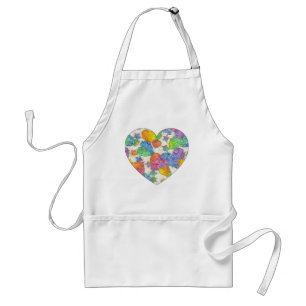 Tablier Impressionniste Pastel Valentine Hearts