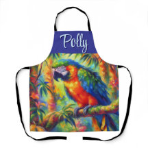 Impressionniste perroquet tropical Oiseau bleu ver