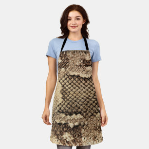 Tablier Imprimé animalier peau de serpent exotique moderne