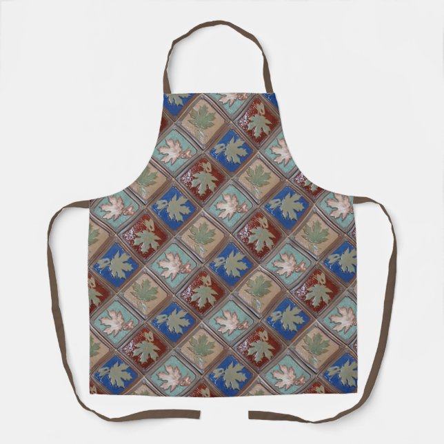 Tablier Imprimé couleur feuille d'érable Apron (Recto)