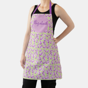 tablier imprimé partout avec fleur de lilas rose p