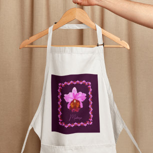 Tablier Imprimez Personnalisé Cattleya Orchid Motif