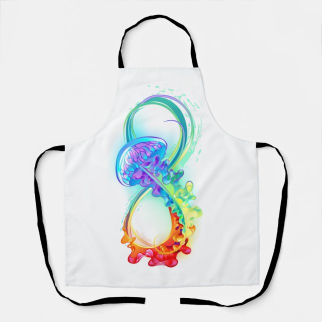Tablier Infinity avec Rainbow Jellyfish (Recto)