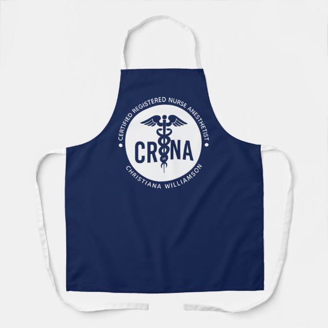 Tablier Infirmière anesthésiste certifiée CRNA personnalis (Recto)