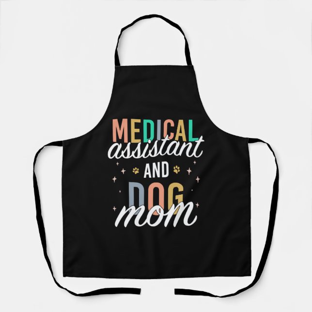 Tablier Infirmière Médicale certifiée maman chien (Recto)