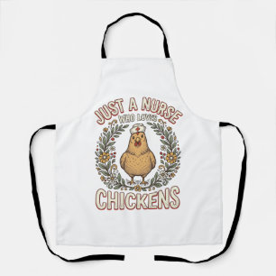 Tablier Infirmière qui aime les poulets Design de T-shirt