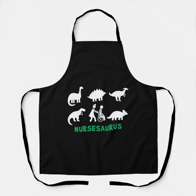 Tablier Infirmière Saurus Dinosaures (Recto)