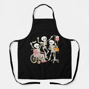 Tablier Infirmière Skeleton Funny Halloween Soins de santé