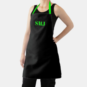 Tablier Initiales monogramme personnalisées modernes néo