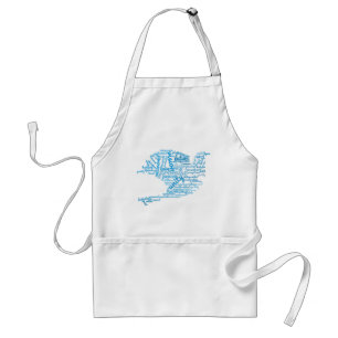 Tablier Inspirationnel Elegant Dove of Peace Tag Cloud
