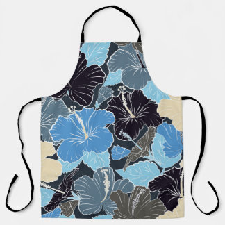 Tablier Intersecter courbe élégant flux d'hibiscus stylisé