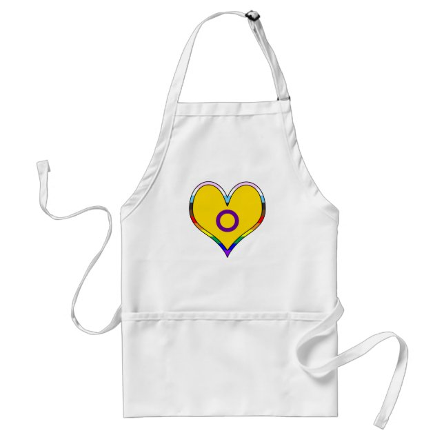 Tablier Intersex Pride Coeur Adulte Apron (Devant)