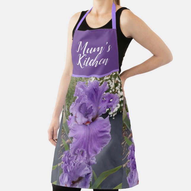 Tablier Iris Fleurs Fleurs Violet Lavande Lilac Apron (Insitu)
