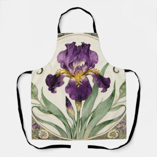 Tablier Iris Violet Art Nouveau