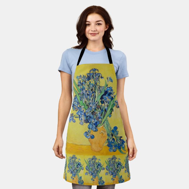 Tablier Irises Vincent van Gogh Apron (Porté)