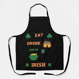 Tablier irish Manger et boire de la bière
