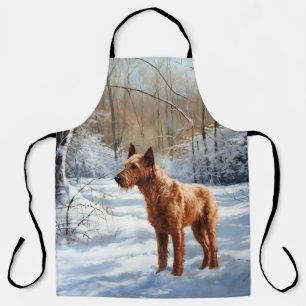 Tablier Irish Terrier Laisser neiger Noël
