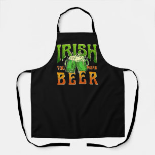 TABLIER IRLANDAIS TU ÉTAIS BIÈRE DRÔLE DE BOIRE IRLANDE 