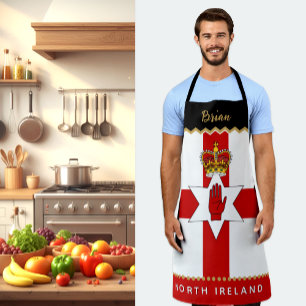 Tablier Irlande du Nord Chefs Apron, Irish / Ulster Flag