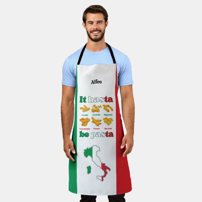 Tablier Italie IT HASTA BE PASTA (Porté)