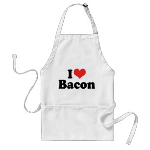 Tablier J'adore le bacon au cœur - Amoureux du bacon